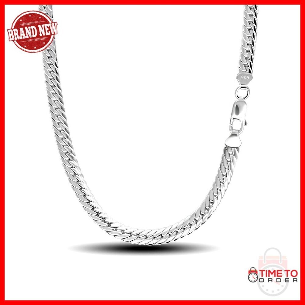 Sterling Silver Snake Chain Necklace 6MM 18-26 Inch Punk Jewelry